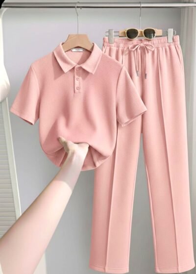 polo cord set pink