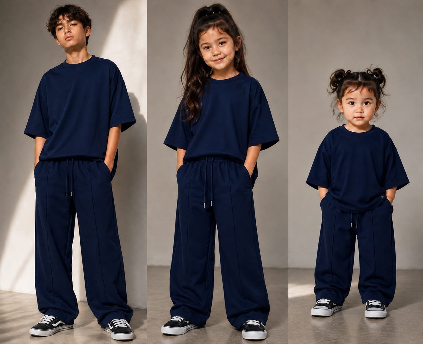 down shoulder blue set